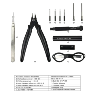 Vandy Vape Tool Kit Pro Herramientas 4 Vandy Vape Tool Kit Pro Herramientas