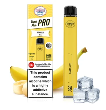 Dinner Lady Vape Pen Pro desechable Banana Ice