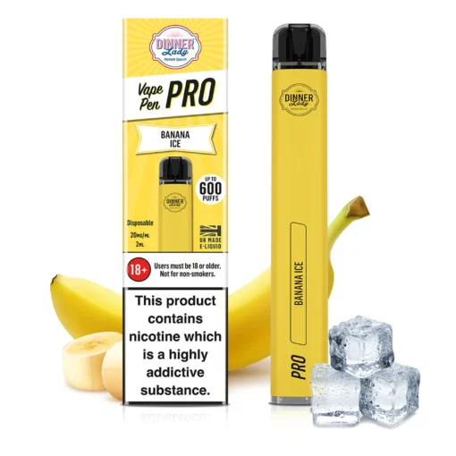 Dinner Lady Vape Pen Pro desechable Banana Ice