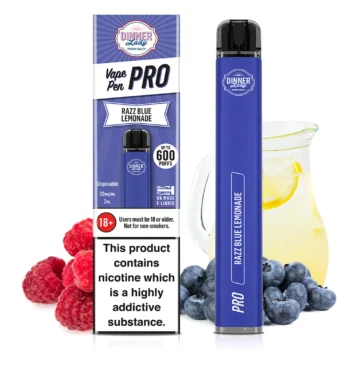Dinner Lady Vape Pen Pro desechable Razz Blue Lemonade