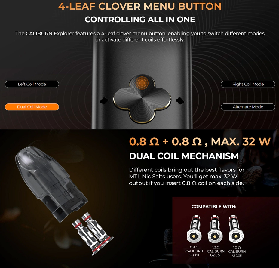 Uwell Caliburn Explorer Pod 13 Uwell Caliburn Explorer Pod