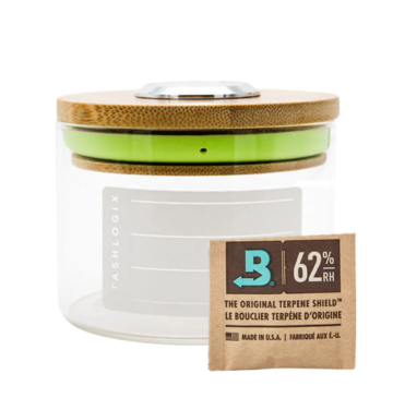 Contenedor Stashlogix Bamboo SmartJar + Boveda