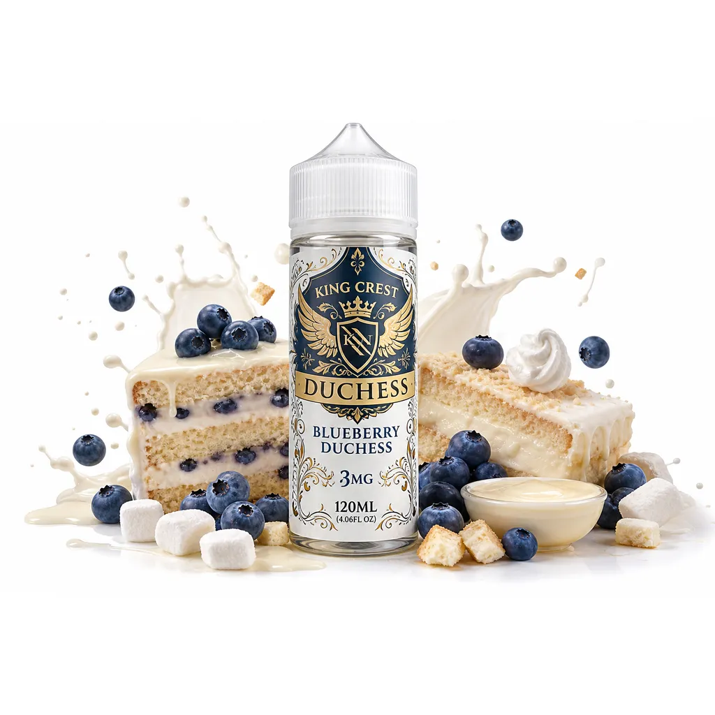 King Crest Blueberry Duchess 3 mg 2 King Crest Blueberry Duchess 3mg - liquido base libre arandanos pastel