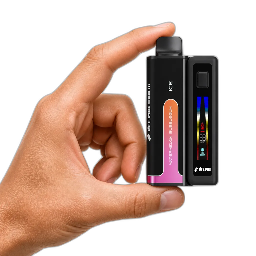 Life Pod Eco 3 Kit en la mano - batería recargable y cartucho magnético