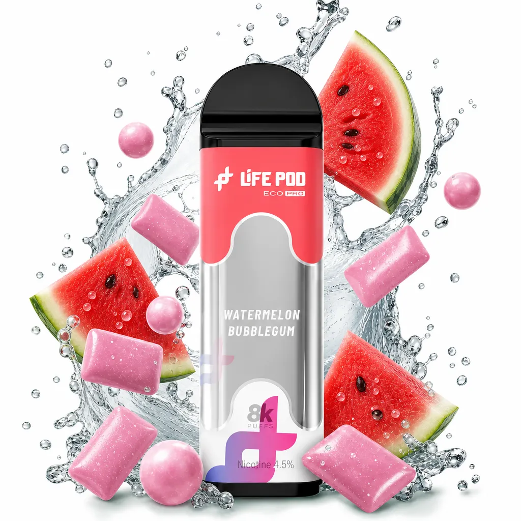 Repuesto Life Pod Cartridge 8000 6 Repuesto Life Pod Cartridge 8000 sabor Watermelon Bubblegum - cartucho pod 8000 puffs