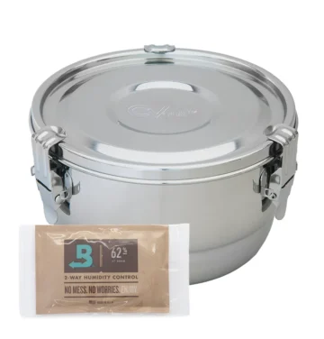 CVault contenedor acero 2 litros con Boveda 62% 67g - curado y almacenamiento hermético