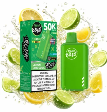 Cigarro electrónico desechable Flavor Beast XBM50 50K 14 Flavor Beast XBM50 50K Lemon Lime Soda - packshot