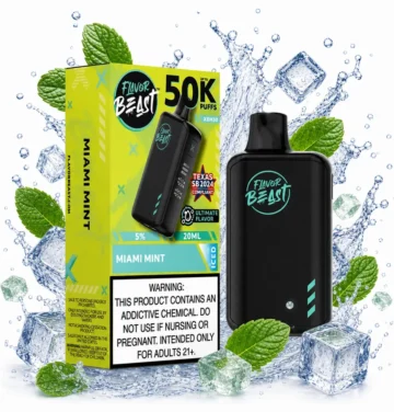 Cigarro electrónico desechable Flavor Beast XBM50 50K 12 Flavor Beast XBM50 50K Miami Mint - packshot