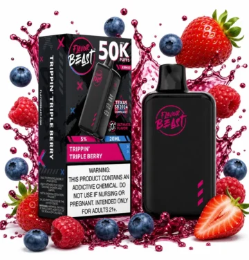 Cigarro electrónico desechable Flavor Beast XBM50 50K 13 Flavor Beast XBM50 50K Triple Berry - packshot