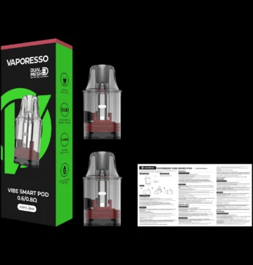 Resistencias Vaporesso Vibe Dual Mesh (2un) 8 Contenido pack Vaporesso Vibe Dual Mesh 0.6/0.8 ohm - caja 2 pods y manual