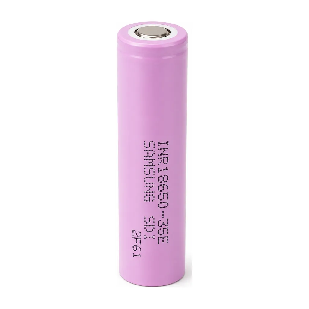 Batería Samsung 35E 18650 3500 mAh 2 Batería Samsung INR18650-35E 3500mAh 8A wrap rosado - celda litio original flat top