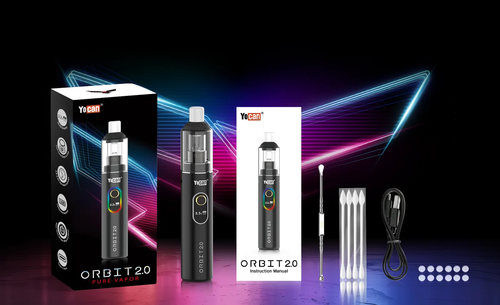 Vaporizador Yocan Orbit 2 13 Vaporizador Yocan Orbit 2 - contenido de la caja