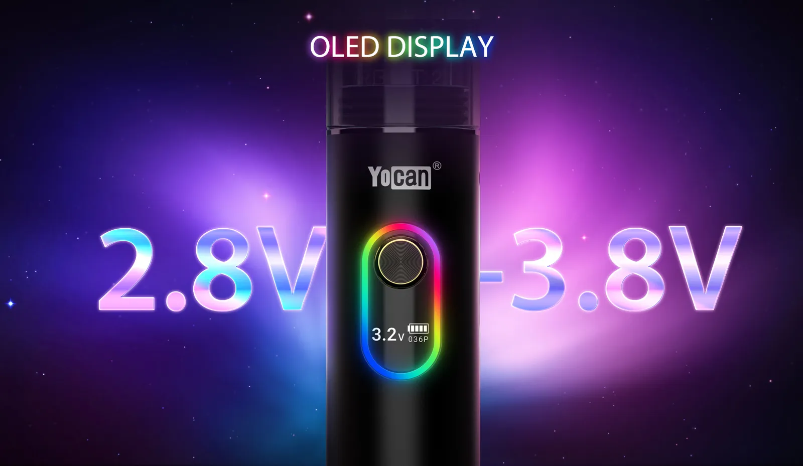 Vaporizador Yocan Orbit 2 11 Vaporizador Yocan Orbit 2 - pantalla OLED y voltaje